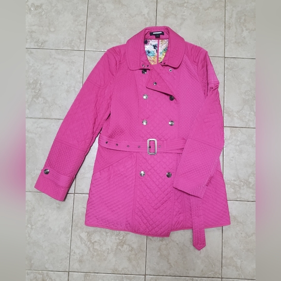 Attitude by Jay Manuel Pink Quilted Coat, Ladies Size L - Picture 10 of 12